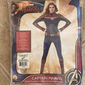 Never worn/never opened Rubies Captain Marvel costume. Size XS (0-2)